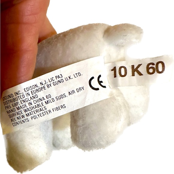 VTG TINY GUND SHEEP LAMB WHITE 4”x3”x2 STUFFED ANIMAL PLUSH FARM EASTER BIBLE - Picture 4 of 5